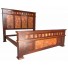 Bed with Copper Panels & Wood - Renata -